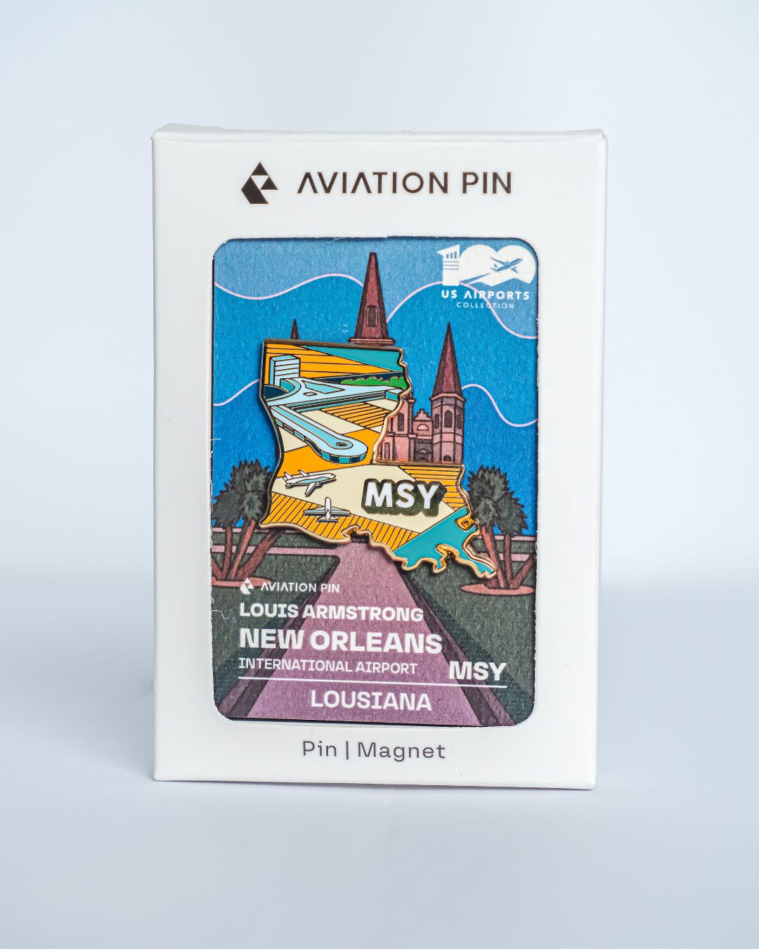 MSY Airport Pin – Louis Armstrong New Orleans International Airport, Louisiana