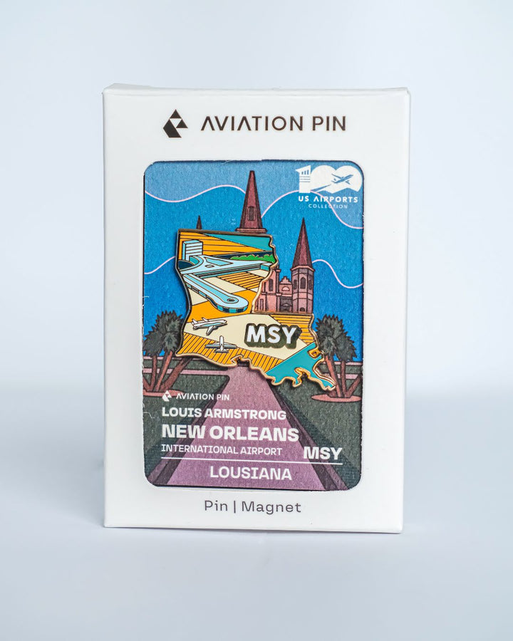 MSY Airport Pin – Louis Armstrong New Orleans International Airport, Louisiana