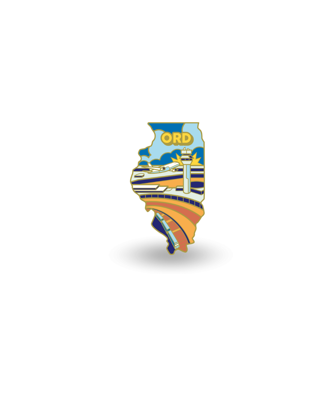 Airport Enamel Pin - ORD O'hare