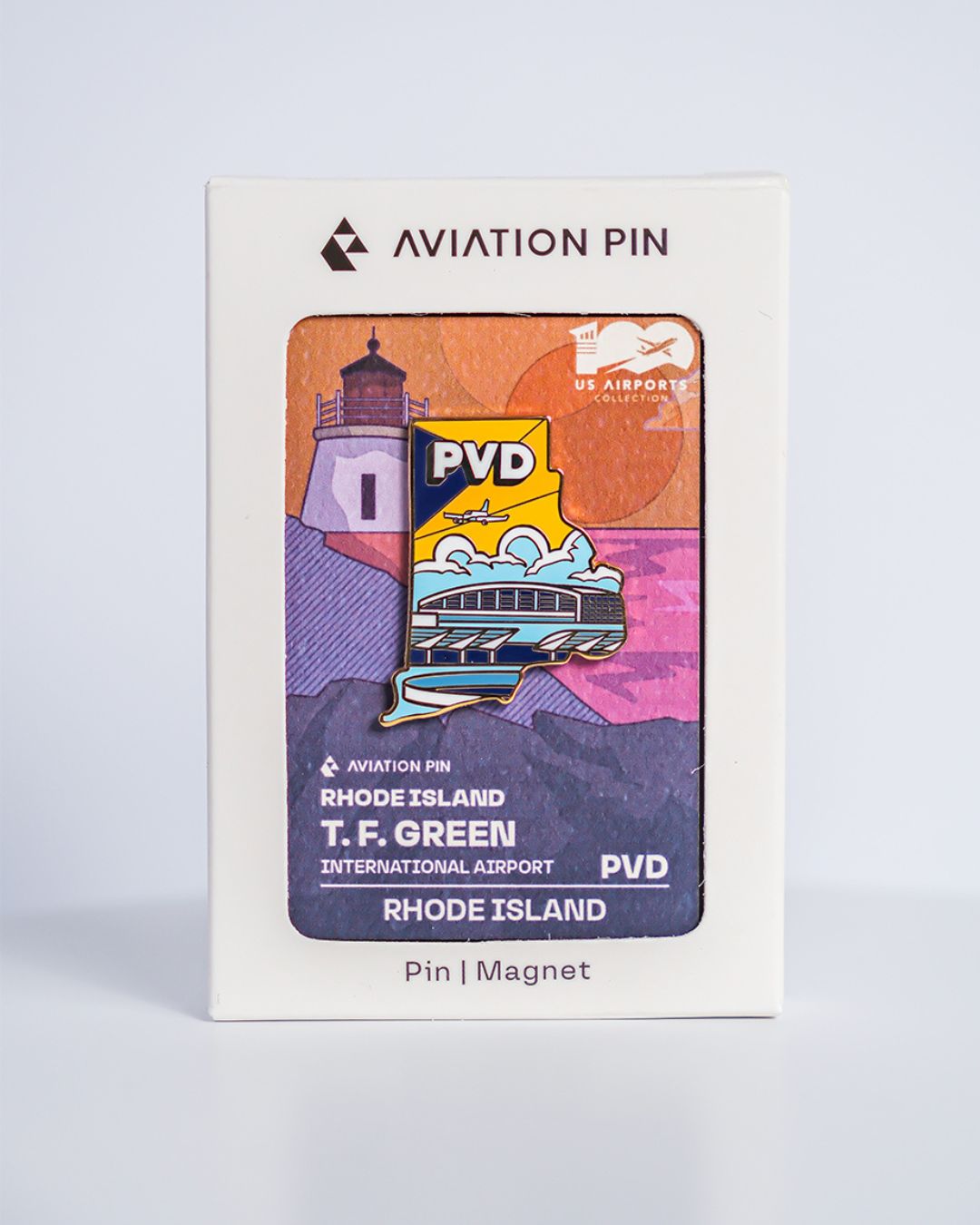 PVD Airport Pin – Rhode Island T. F. Green International Airport, Rhode Island