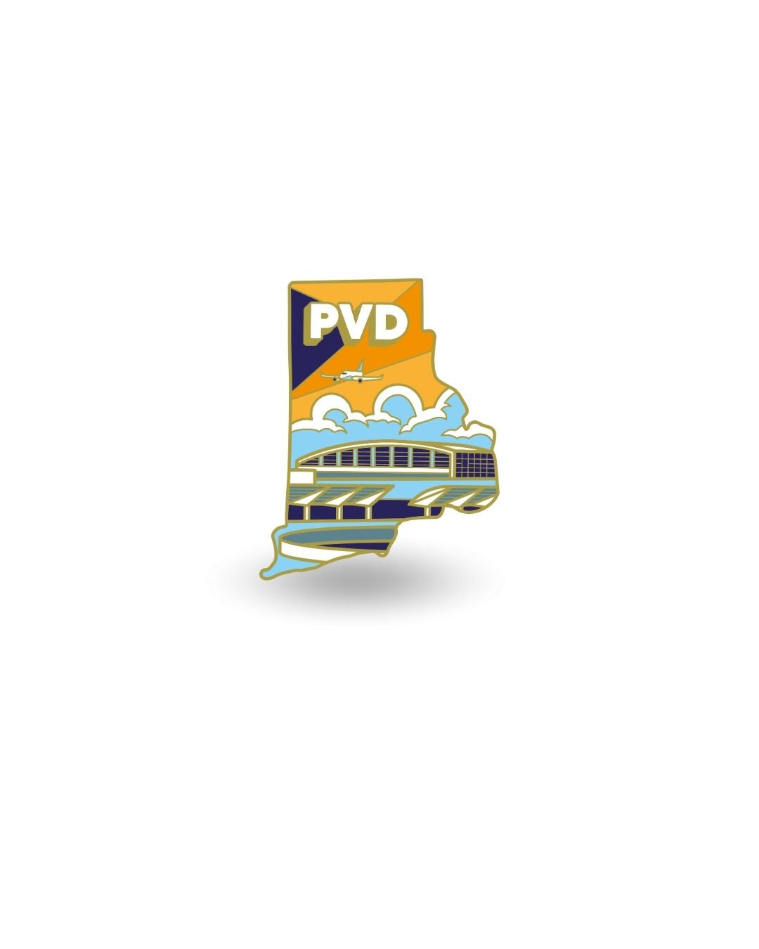 Airport Enamel Pin | PVD - Rhode Island