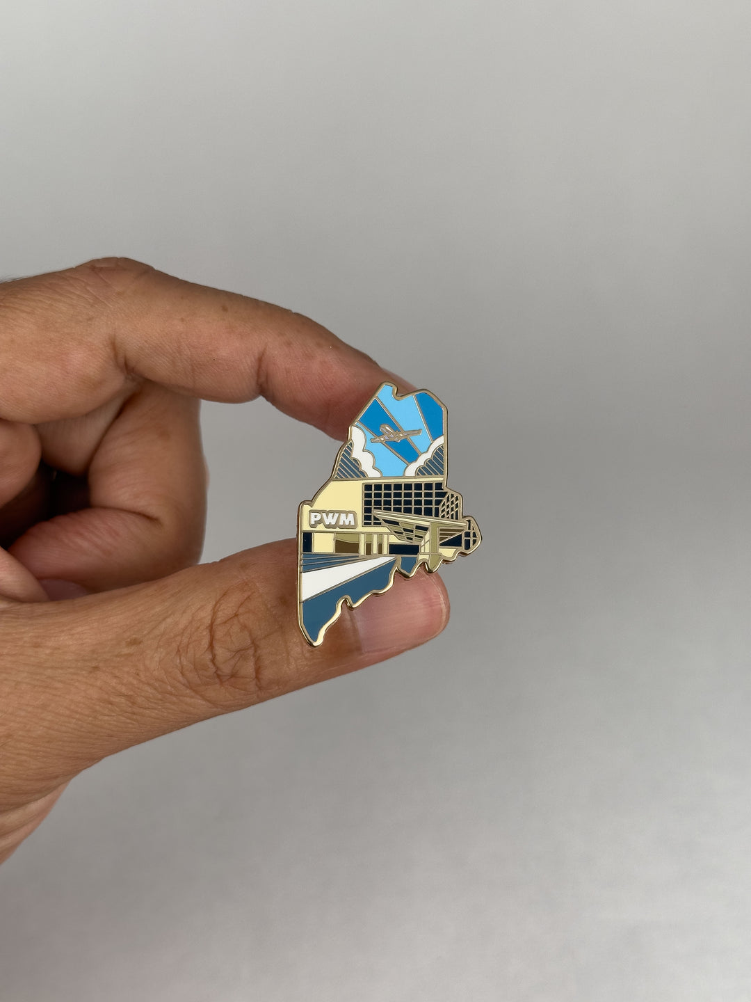 Airport Enamel Pin | PWM - Maine