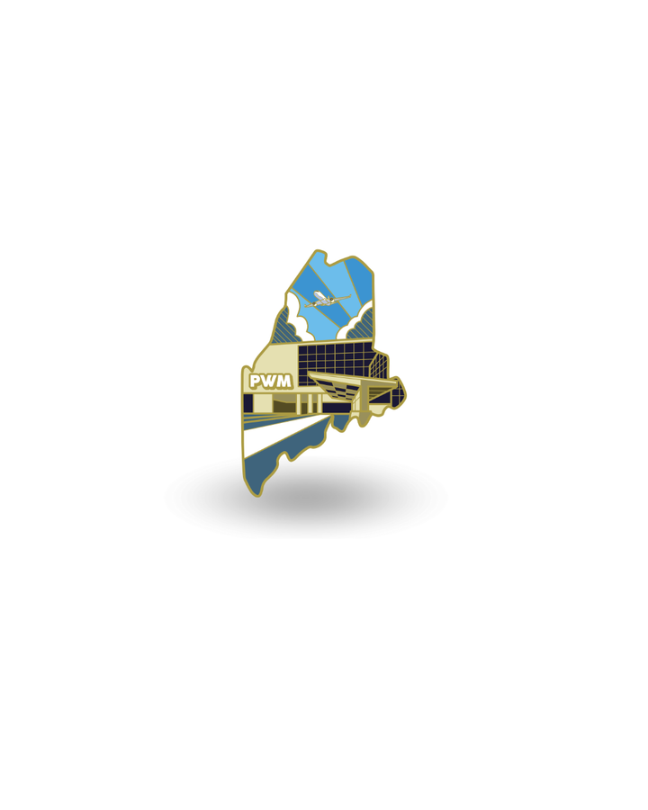 Airport Enamel Pin | PWM - Maine