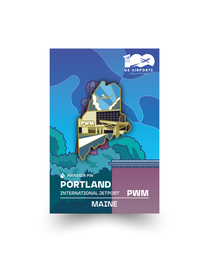 Airport Enamel Pin | PWM - Maine
