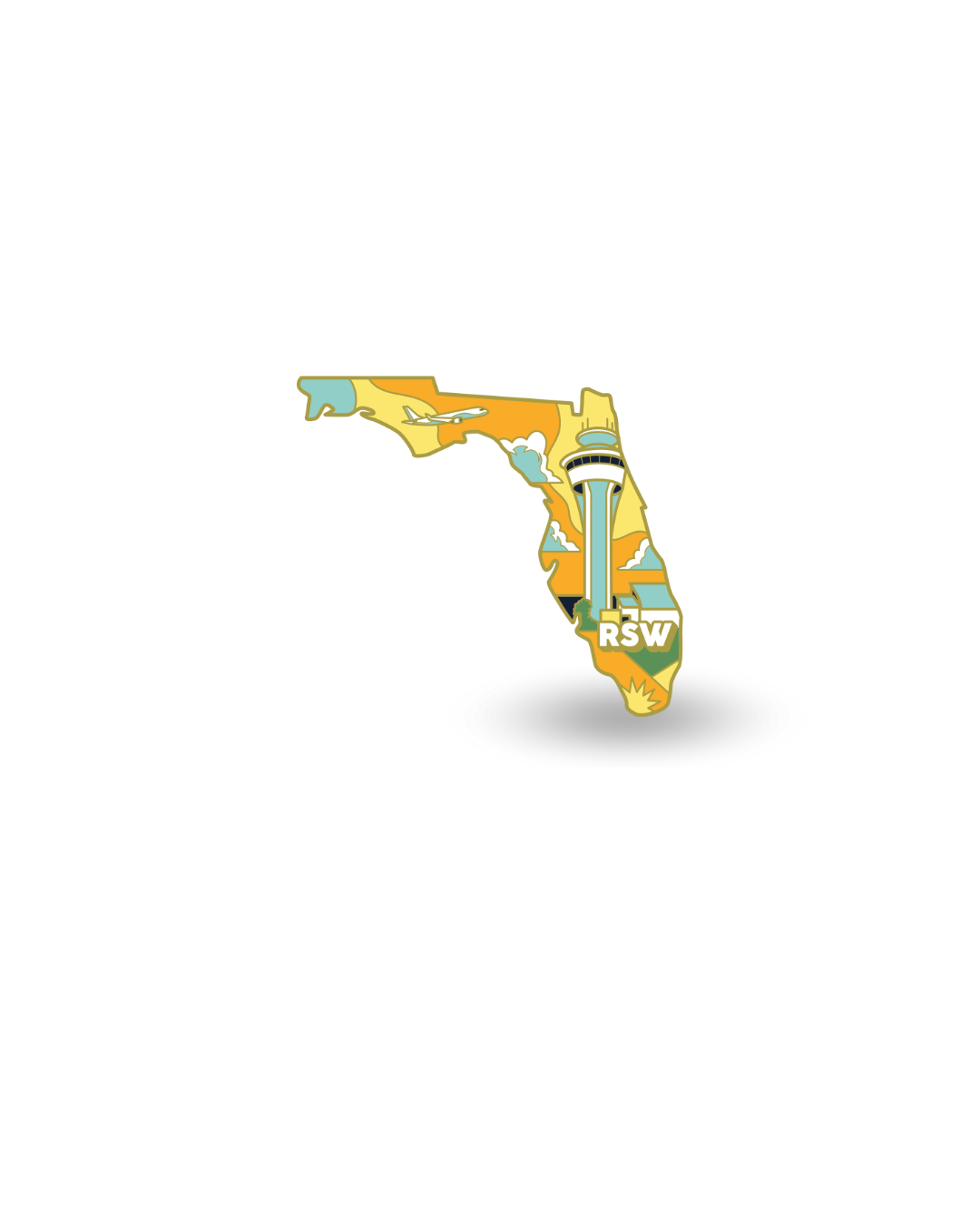 Airport Enamel Pin | RSW - Florida