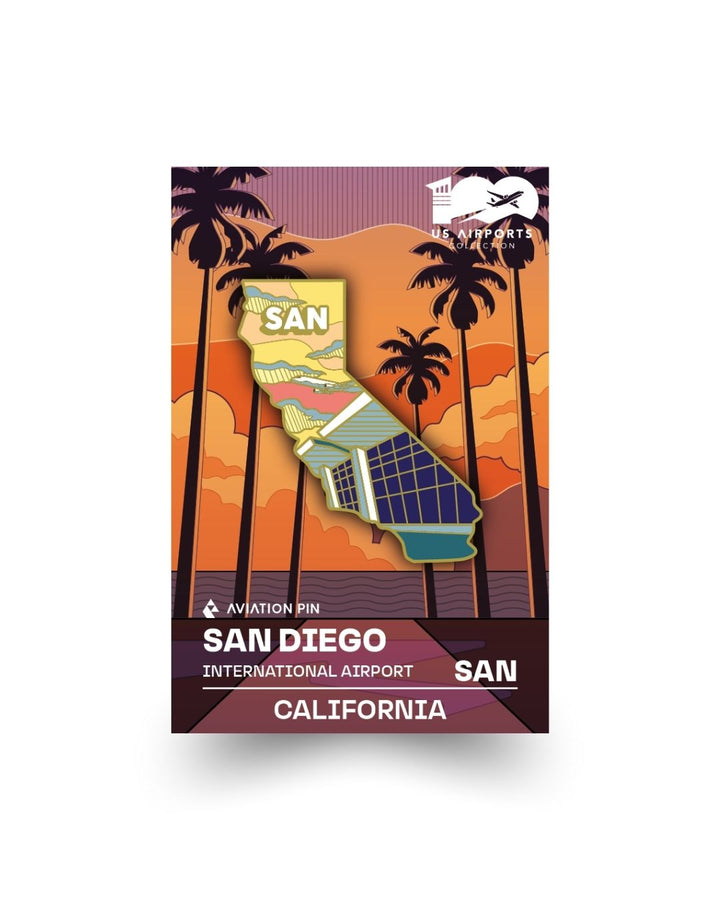 Airport Enamel Pin | SAN - California