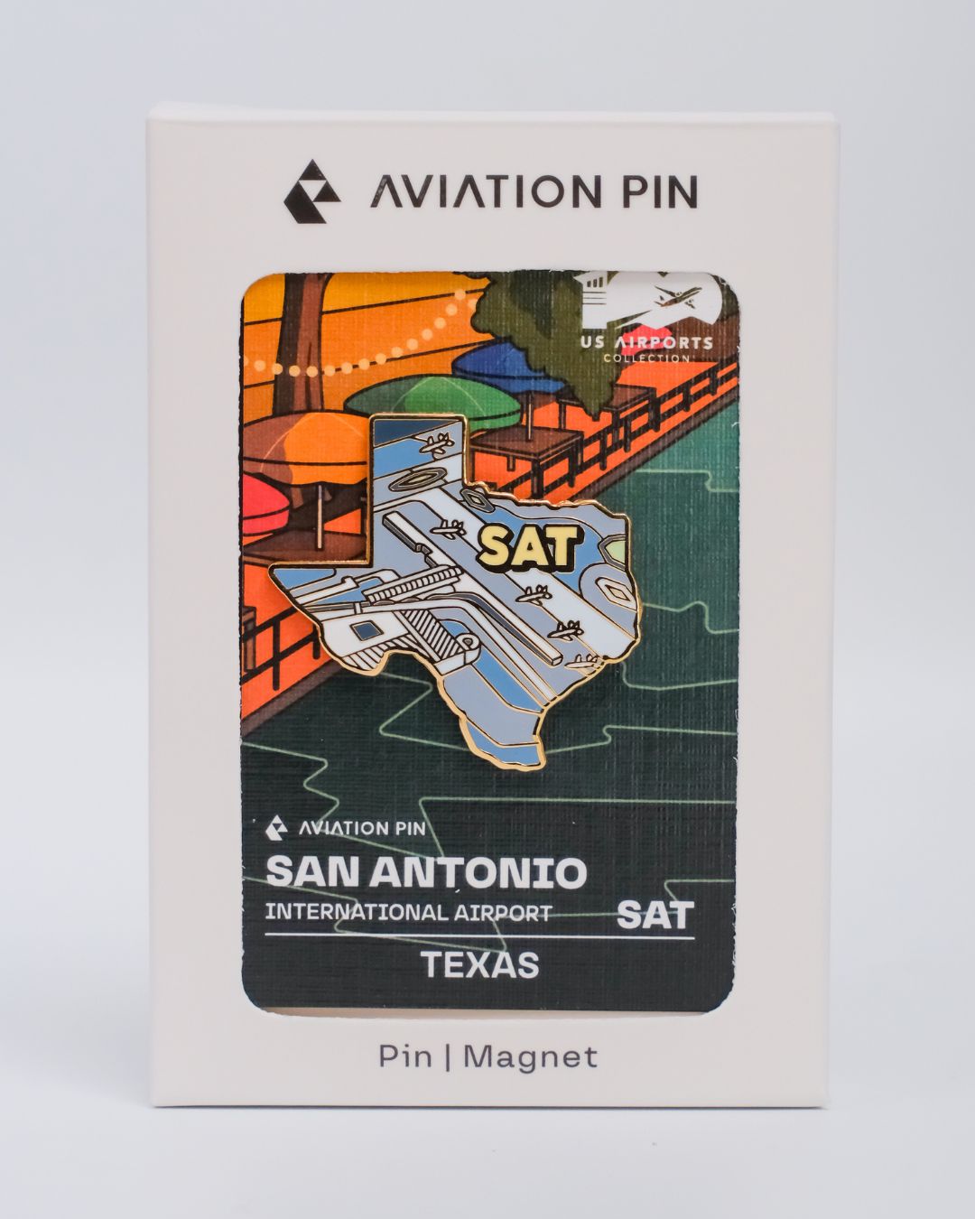 SAT Airport Pin – San Antonio International Airport, Texas