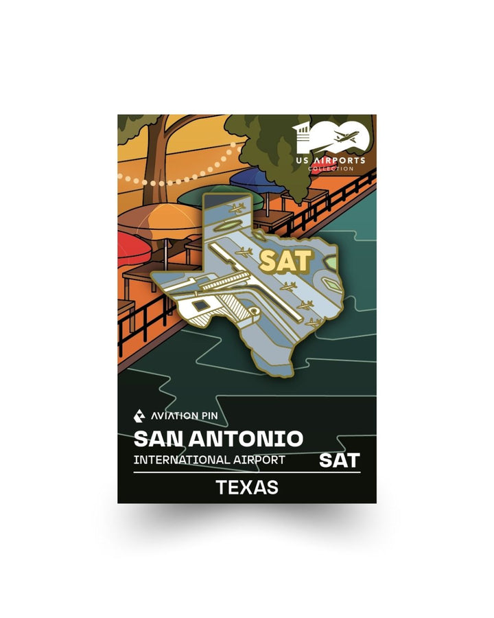 SAT Airport Pin – San Antonio International Airport, Texas