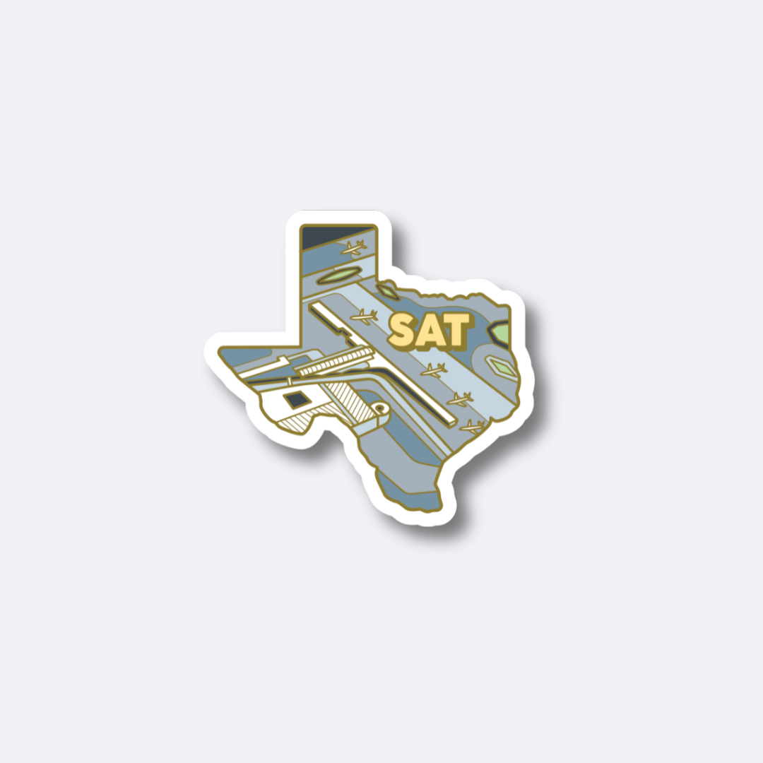 SAT Airport Sticker – San Antonio International Airport, Texas ...