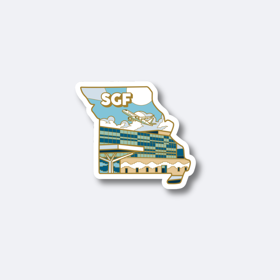 Springfield Mo Sticker SGF Airport Sticker – Springfield-Branson National Airport, Missouri ...
