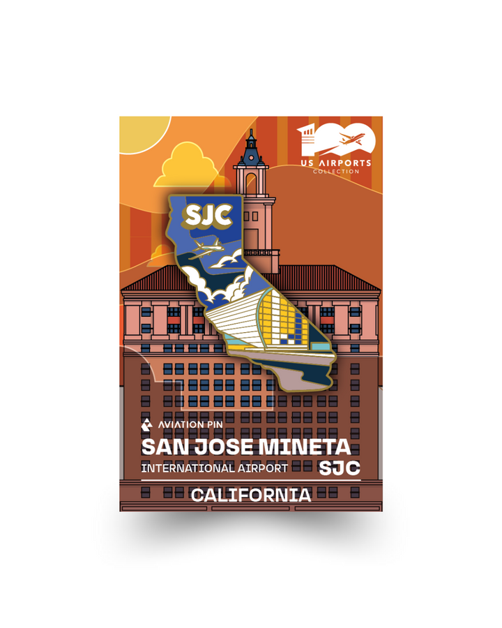 Airport Enamel Pin | SJC - California