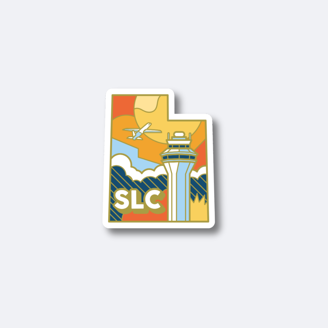 SLC Airport Sticker – Salt Lake City International Airport, Utah ...