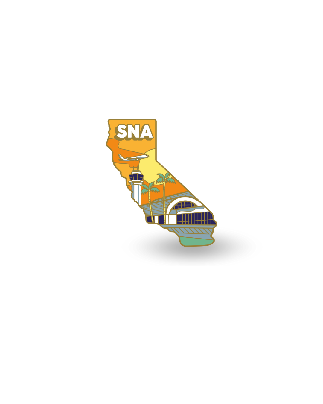 Airport Enamel Pin | SNA - California