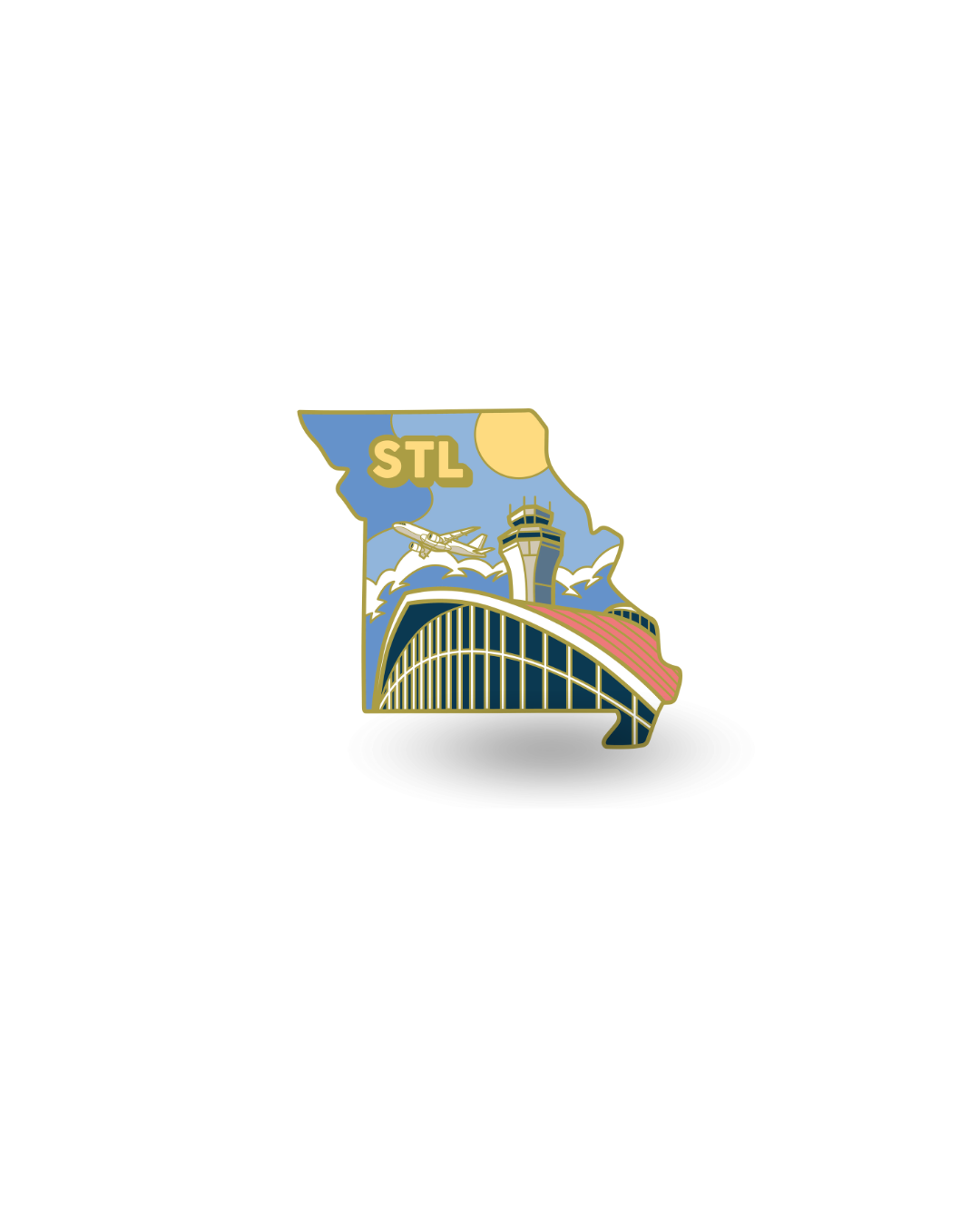 Airport Enamel Pin - STL