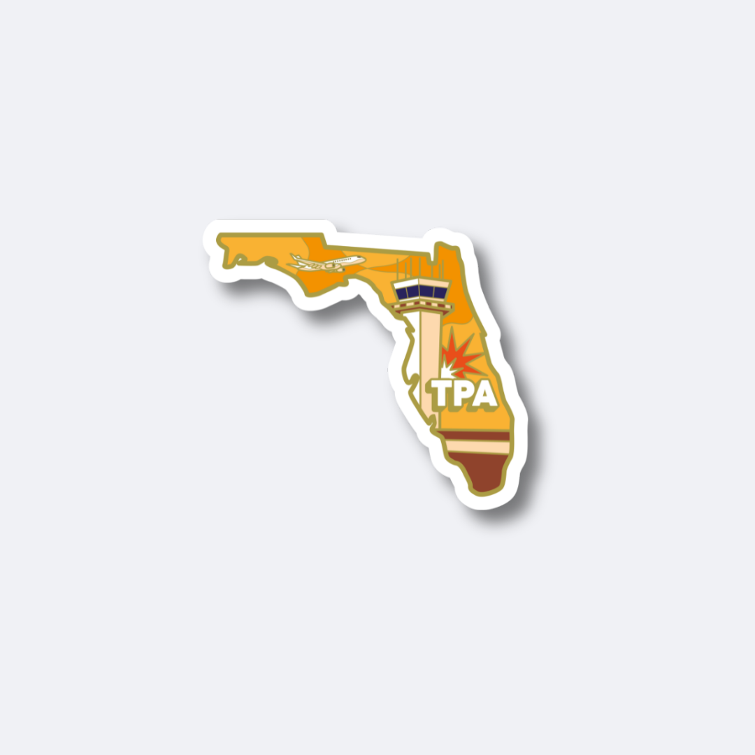Tpa Sticker TPA Airport Sticker – Tampa International Airport, Florida – Aviation Pin