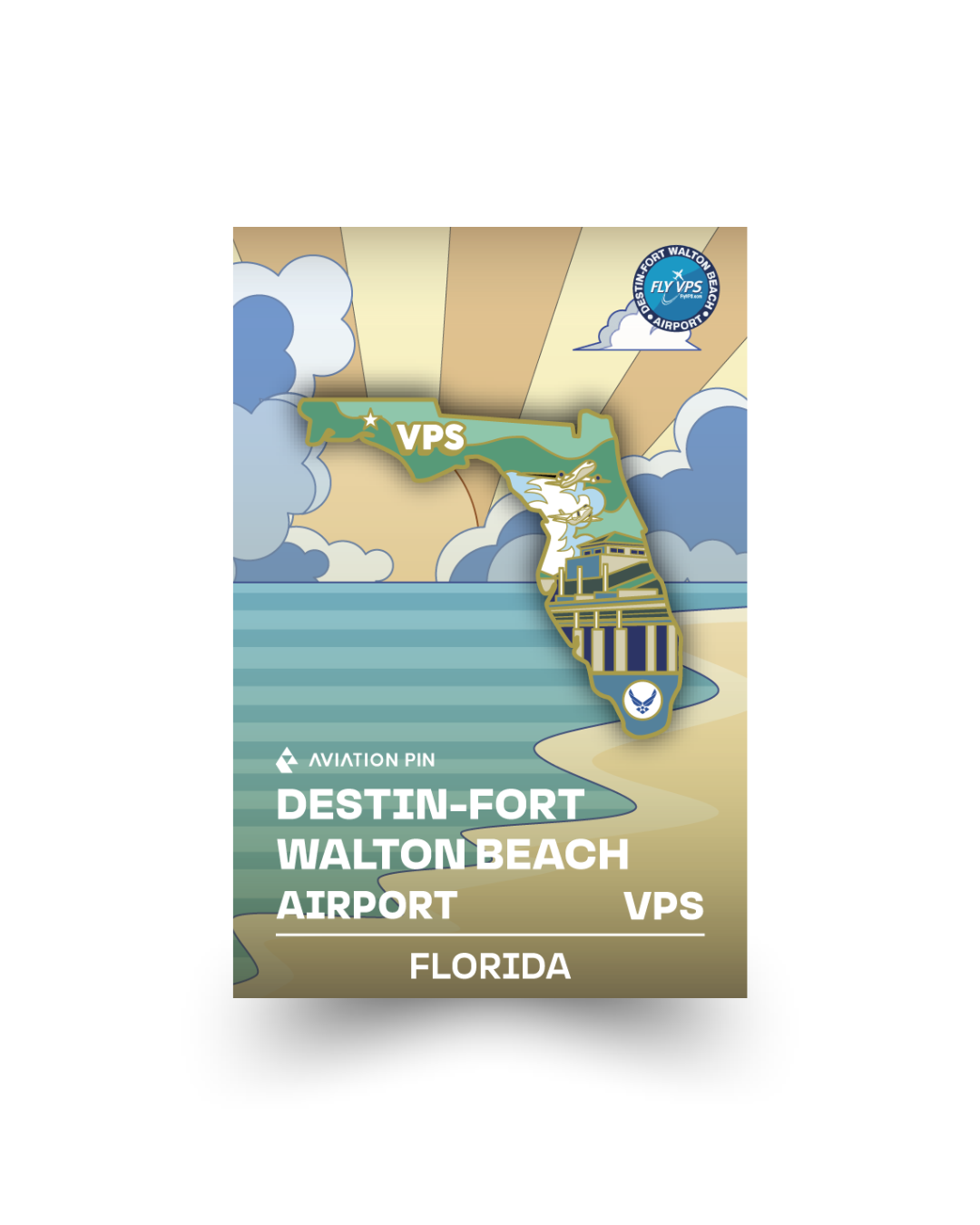VPS Airport Pin – Destin-Fort Walton Beach Airport, Florida