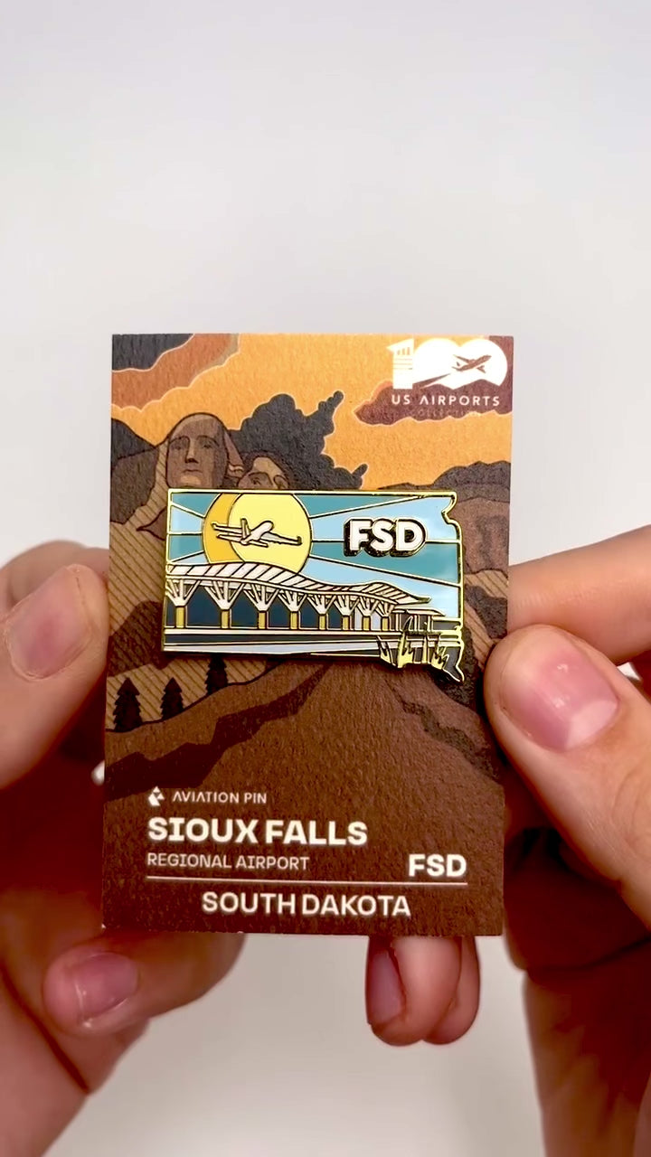 Airport Enamel Pin | FSD - South Dakota