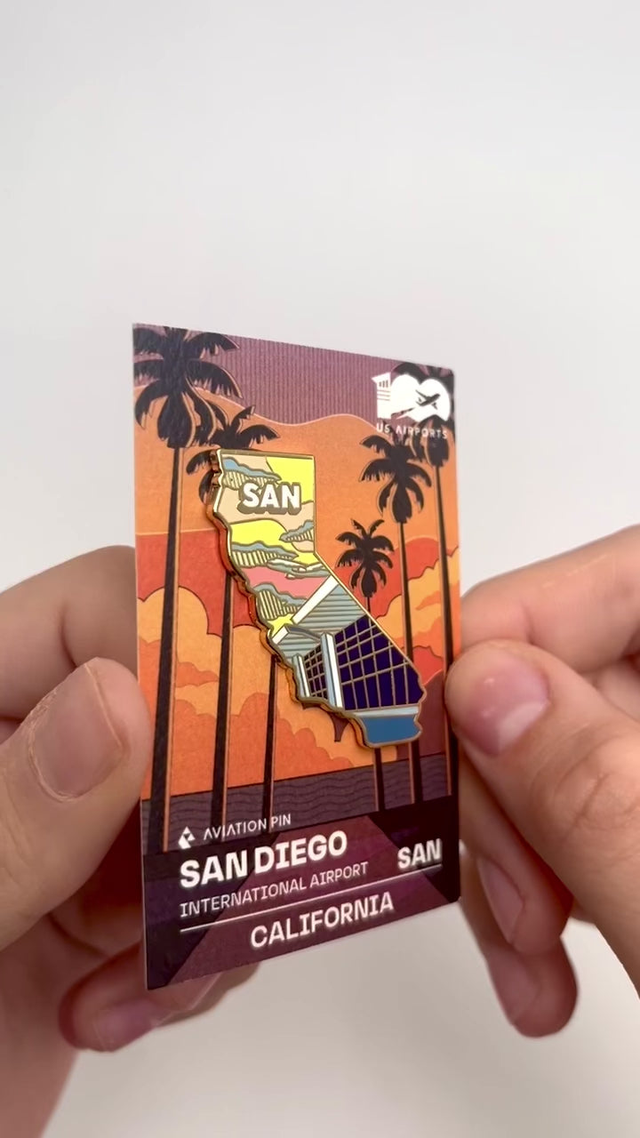 Airport Enamel Pin | SAN - California