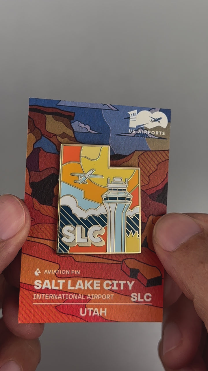 Airport Enamel Pin | SLC - Utah