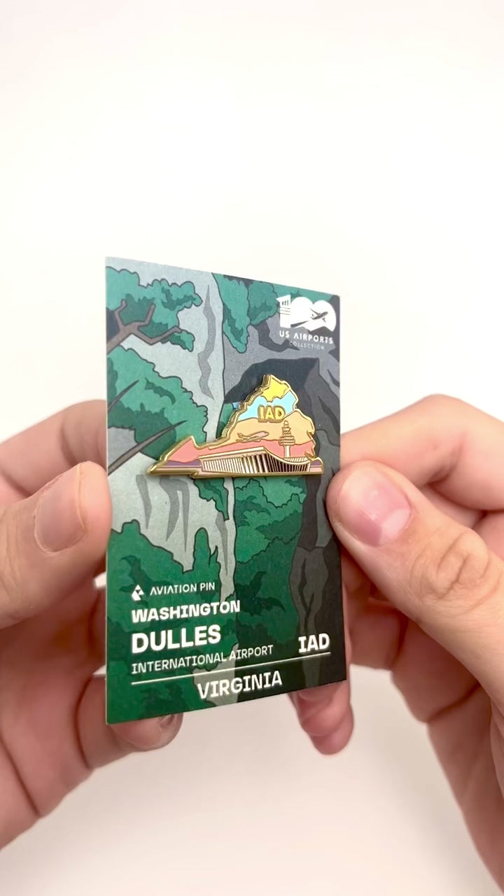Airport Enamel Pin | IAD - Virginia