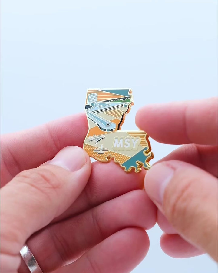 MSY Airport Pin – Louis Armstrong New Orleans International Airport, Louisiana