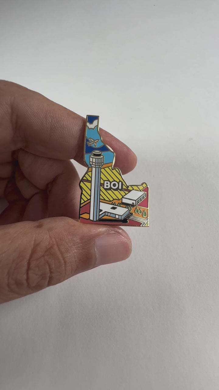 Airport Enamel Pin | BOI - Idaho