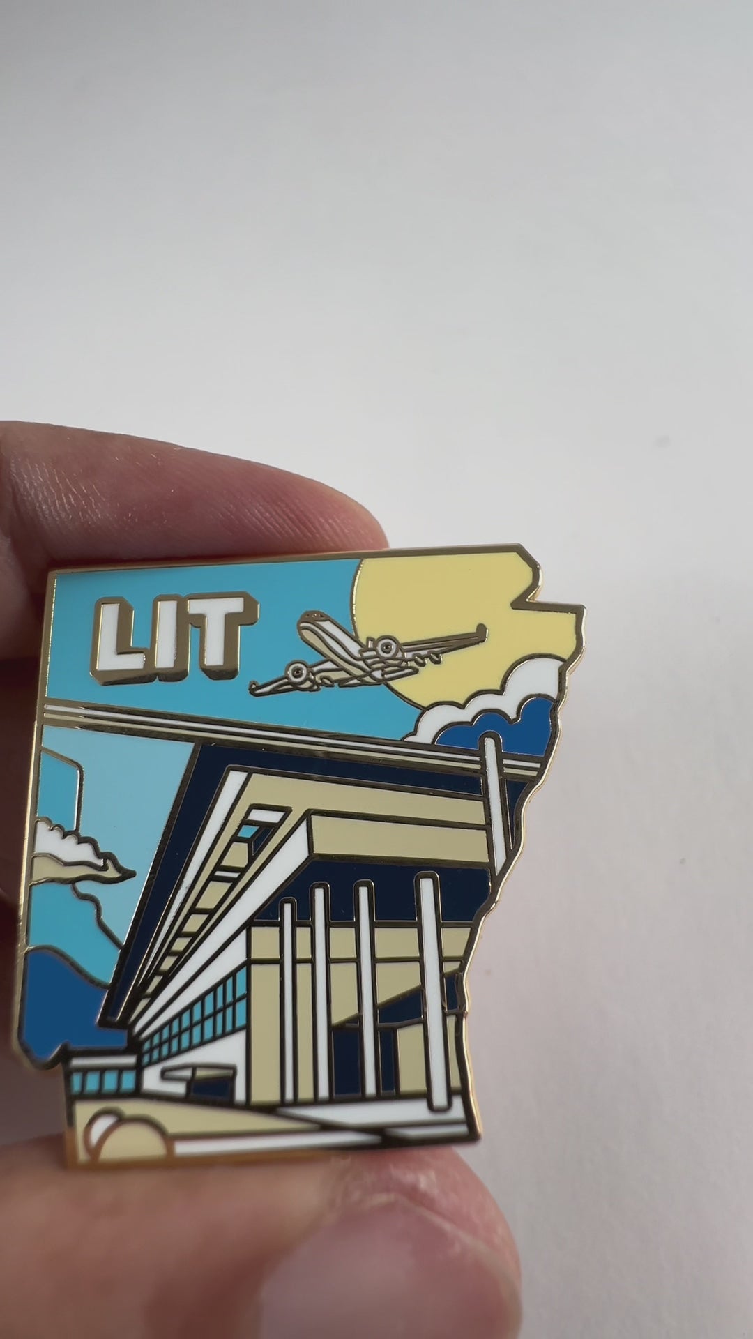 Airport Enamel Pin | LIT - Arkansas