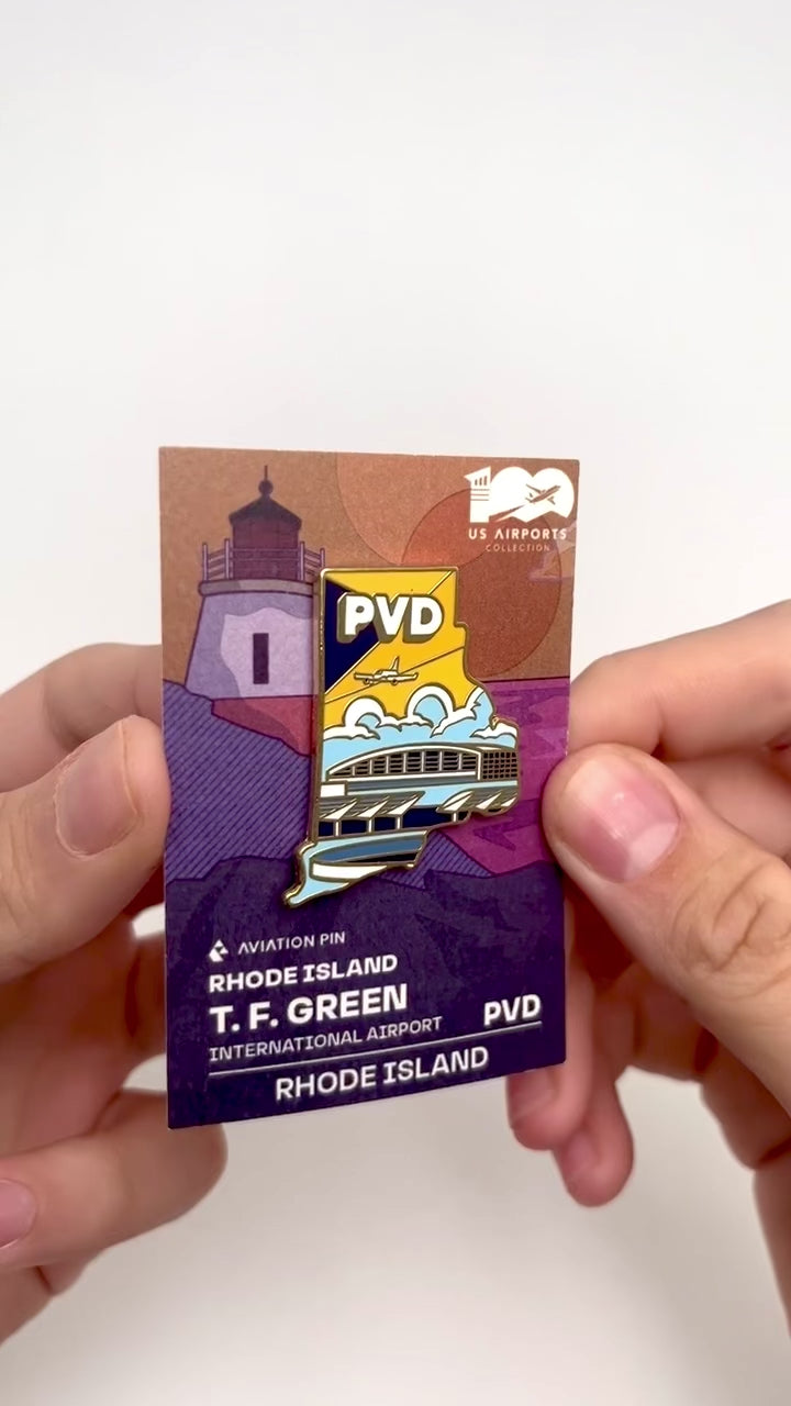 Airport Enamel Pin | PVD - Rhode Island