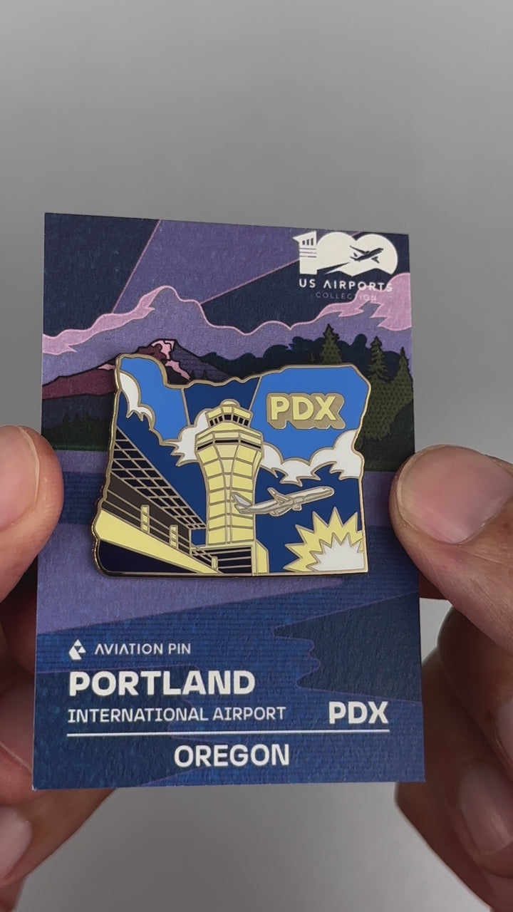 Airport Enamel Pin | PDX - Oregon