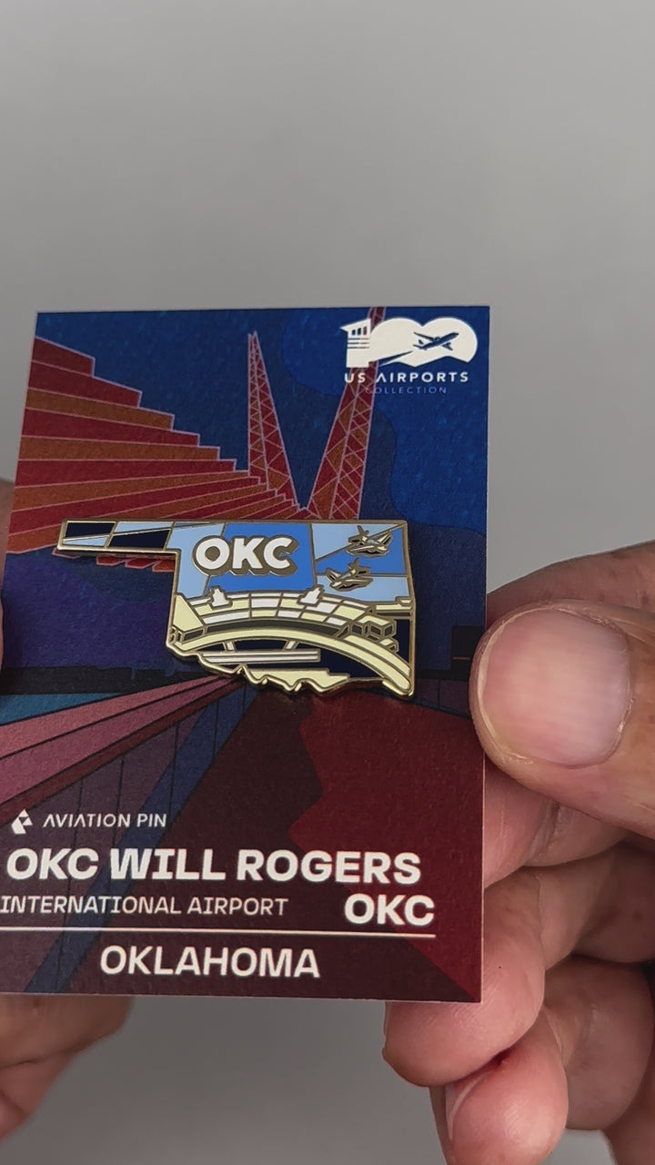 Airport Enamel Pin | OKC - Oklahoma